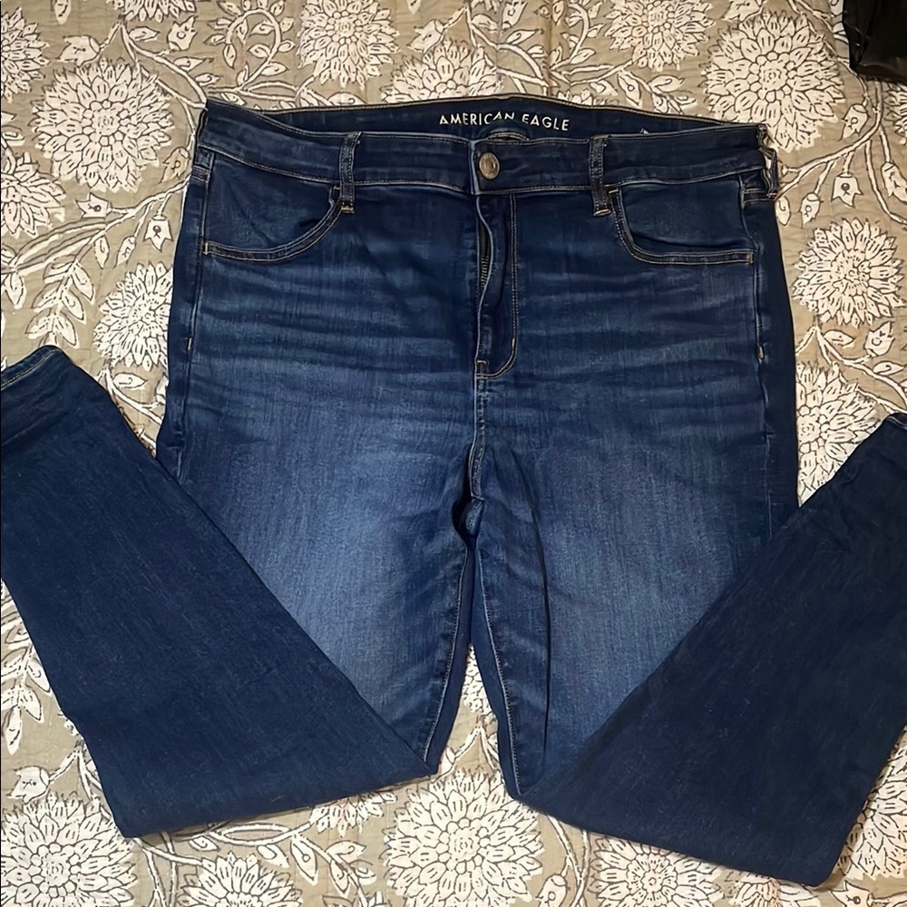American Eagle Outfitters Women's Blue High-Rise Jeggings
